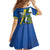 Solomon Islands Independence Day Family Matching Off The Shoulder Long Sleeve Dress and Hawaiian Shirt Happy 7 July Crocodile Flag Style