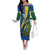 Solomon Islands Independence Day Family Matching Off The Shoulder Long Sleeve Dress and Hawaiian Shirt Happy 7 July Crocodile Flag Style