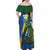 Solomon Islands Independence Day Family Matching Off Shoulder Maxi Dress and Hawaiian Shirt Happy 7 July Crocodile Flag Style