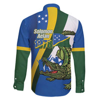 Solomon Islands Independence Day Family Matching Short Sleeve Bodycon Dress and Hawaiian Shirt Happy 7 July Crocodile Flag Style LT14 - Polynesian Pride