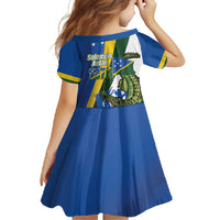 Solomon Islands Independence Day Family Matching Summer Maxi Dress and Hawaiian Shirt Happy 7 July Crocodile Flag Style LT14 - Polynesian Pride