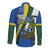 Solomon Islands Independence Day Long Sleeve Button Shirt Happy 7 July Crocodile Flag Style