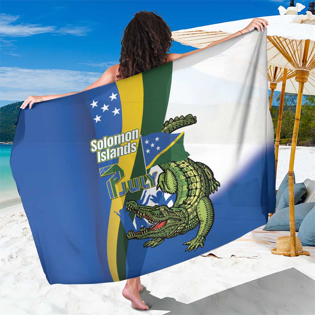 Solomon Islands Independence Day Sarong Happy 7 July Crocodile Flag Style
