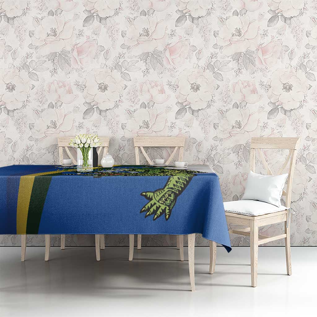 Solomon Islands Independence Day Tablecloth Happy 7 July Crocodile Flag Style