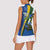 Solomon Islands Independence Day Women Sleeveless Polo Shirt Happy 7 July Crocodile Flag Style
