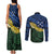 Halo Olaketa Solomon Islands Tapa Pattern Couples Matching Tank Maxi Dress and Long Sleeve Button Shirt