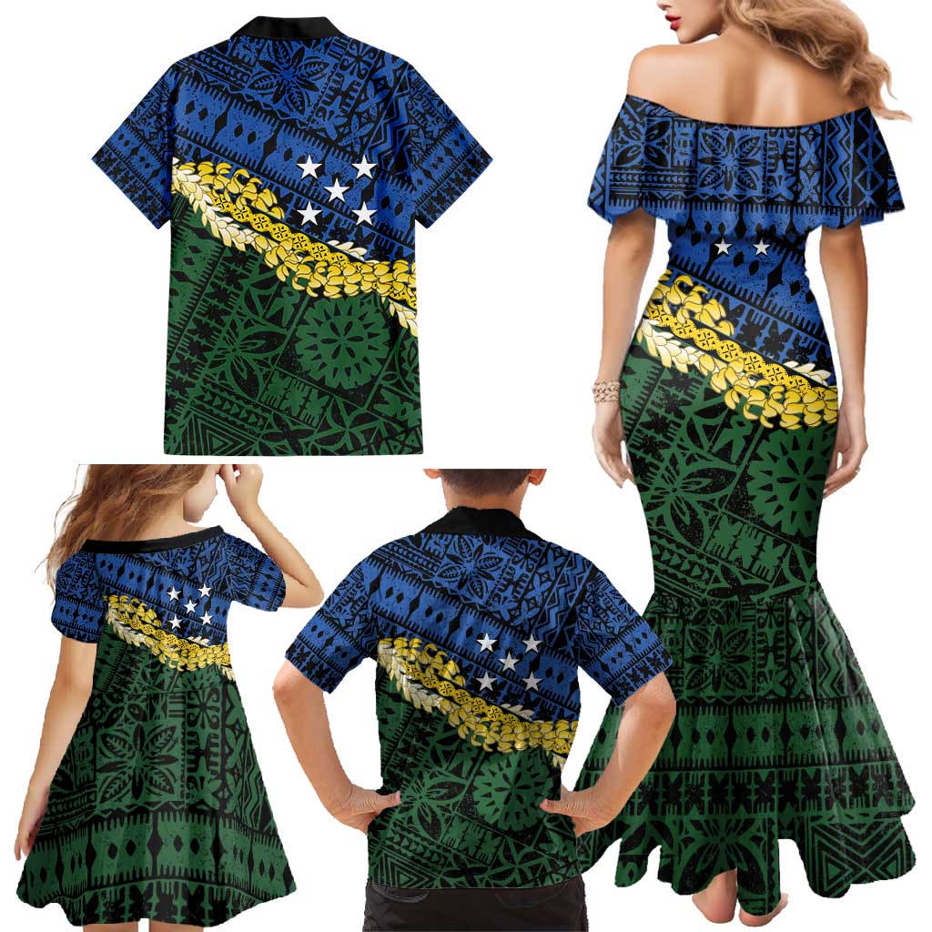 Halo Olaketa Solomon Islands Tapa Pattern Family Matching Mermaid Dress and Hawaiian Shirt LT14 - Polynesian Pride