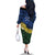 Halo Olaketa Solomon Islands Tapa Pattern Family Matching Off The Shoulder Long Sleeve Dress and Hawaiian Shirt