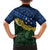 Halo Olaketa Solomon Islands Tapa Pattern Family Matching Off Shoulder Maxi Dress and Hawaiian Shirt