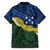 Halo Olaketa Solomon Islands Tapa Pattern Family Matching Off Shoulder Maxi Dress and Hawaiian Shirt