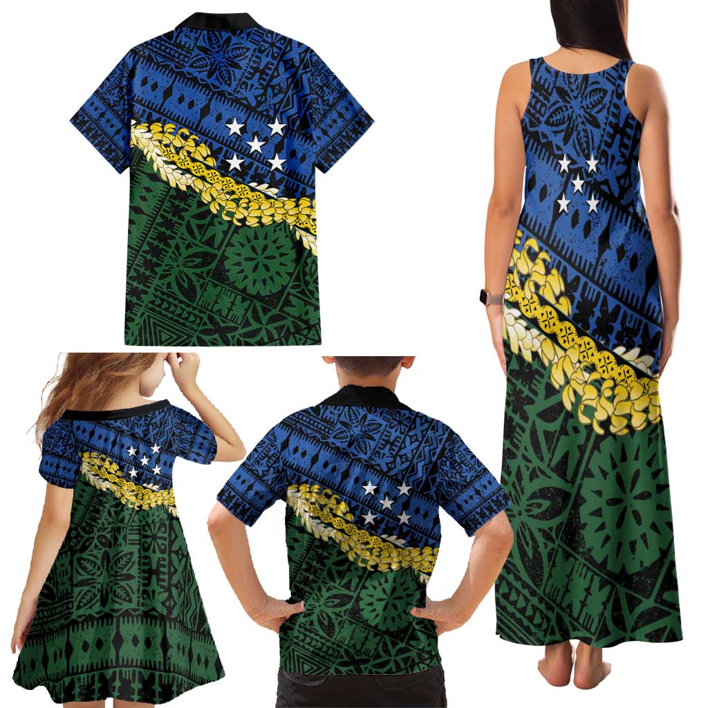 Halo Olaketa Solomon Islands Tapa Pattern Family Matching Tank Maxi Dress and Hawaiian Shirt LT14 - Polynesian Pride
