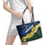 Halo Olaketa Solomon Islands Tapa Pattern Leather Tote Bag