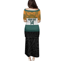 AUNZ Rugby Custom Family Matching Puletasi and Hawaiian Shirt Australia Kangaroo New Zealand Silver Fern LT14 - Polynesian Pride