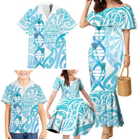 Personalised New Zealand Darts Family Matching Mermaid Dress and Hawaiian Shirt Aotearoa Maori Its In My DNA White LT14 - Polynesian Pride