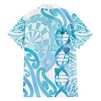 Personalised New Zealand Darts Family Matching Off Shoulder Maxi Dress and Hawaiian Shirt Aotearoa Maori Its In My DNA White LT14 - Polynesian Pride
