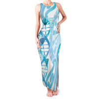 Personalised New Zealand Darts Family Matching Tank Maxi Dress and Hawaiian Shirt Aotearoa Maori Its In My DNA White LT14 Mom's Dress White - Polynesian Pride