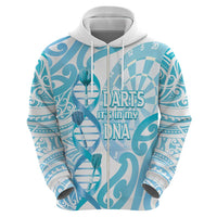 Personalised New Zealand Darts Hoodie Aotearoa Maori Its In My DNA White - Polynesian Pride
