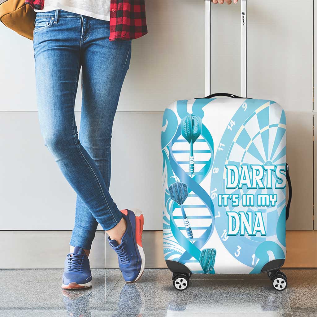 New Zealand Darts Luggage Cover Aotearoa Maori Its In My DNA White - Polynesian Pride