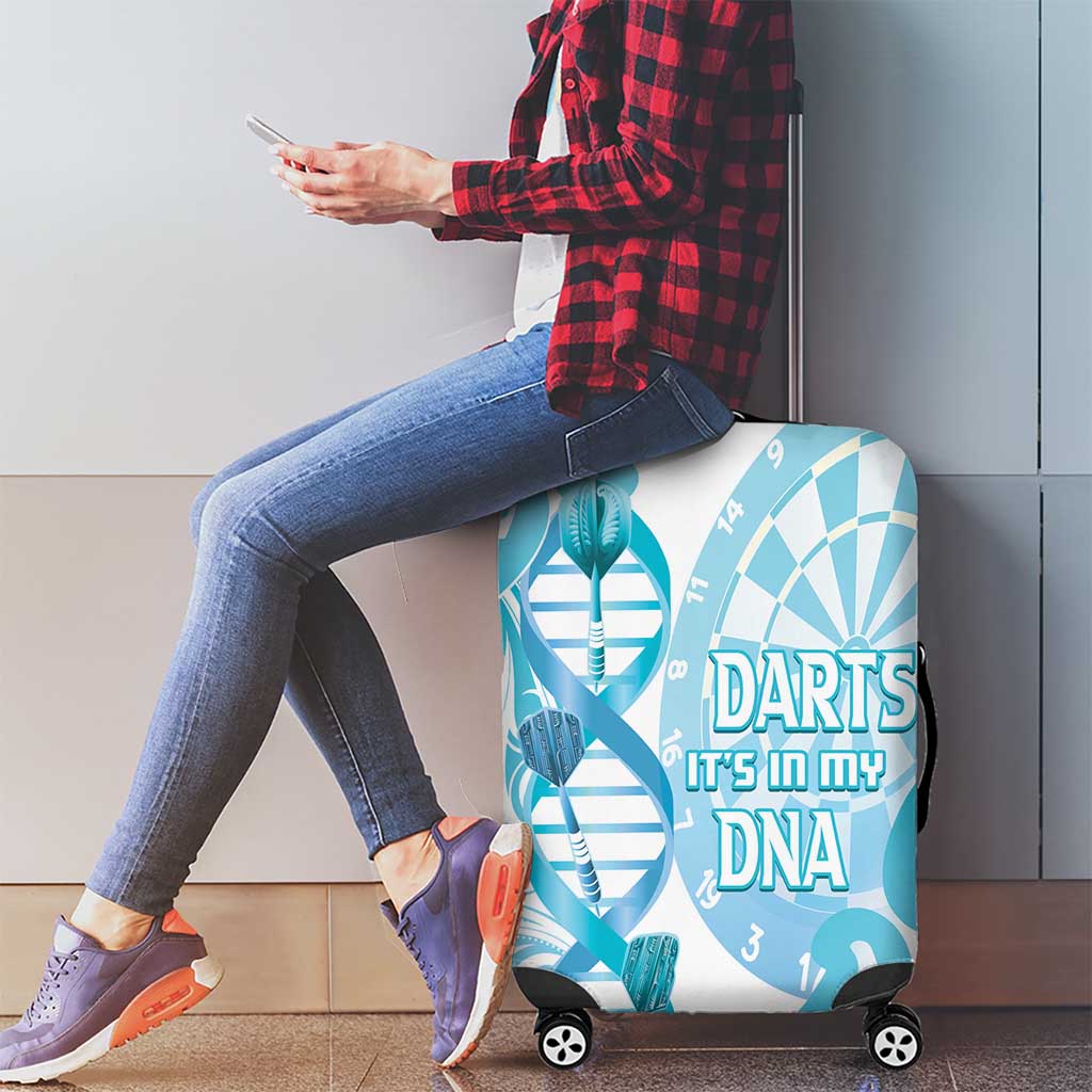 New Zealand Darts Luggage Cover Aotearoa Maori Its In My DNA White - Polynesian Pride
