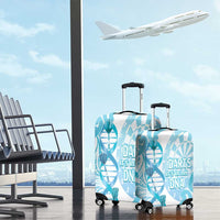 New Zealand Darts Luggage Cover Aotearoa Maori Its In My DNA White - Polynesian Pride