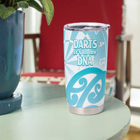 New Zealand Darts Tumbler Cup Aotearoa Maori Its In My DNA White - Polynesian Pride