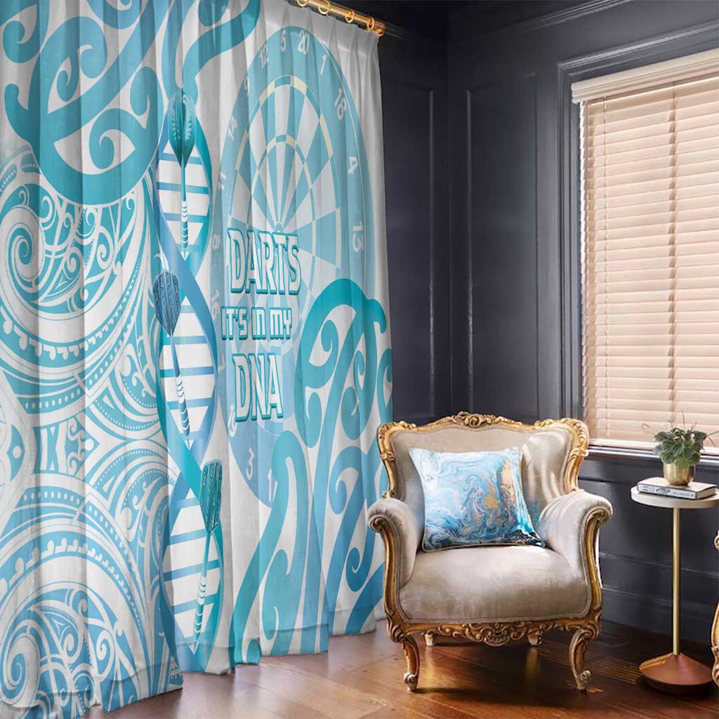 New Zealand Darts Window Curtain Aotearoa Maori Its In My DNA White LT14 - Polynesian Pride