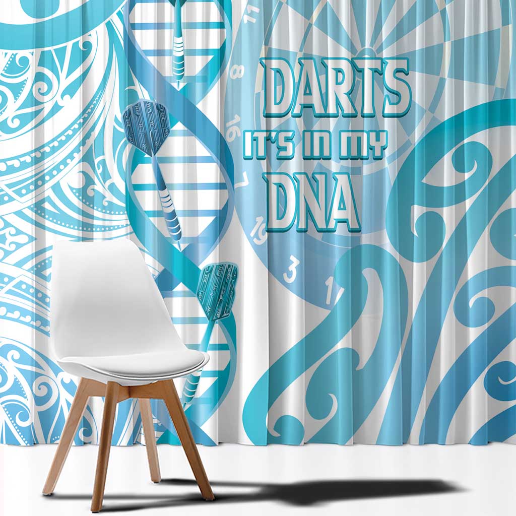 New Zealand Darts Window Curtain Aotearoa Maori Its In My DNA White LT14 - Polynesian Pride