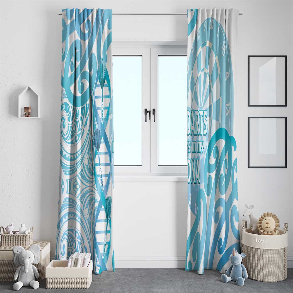 New Zealand Darts Window Curtain Aotearoa Maori Its In My DNA White LT14 - Polynesian Pride