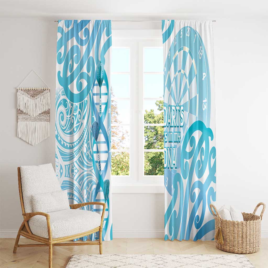 New Zealand Darts Window Curtain Aotearoa Maori Its In My DNA White LT14 - Polynesian Pride