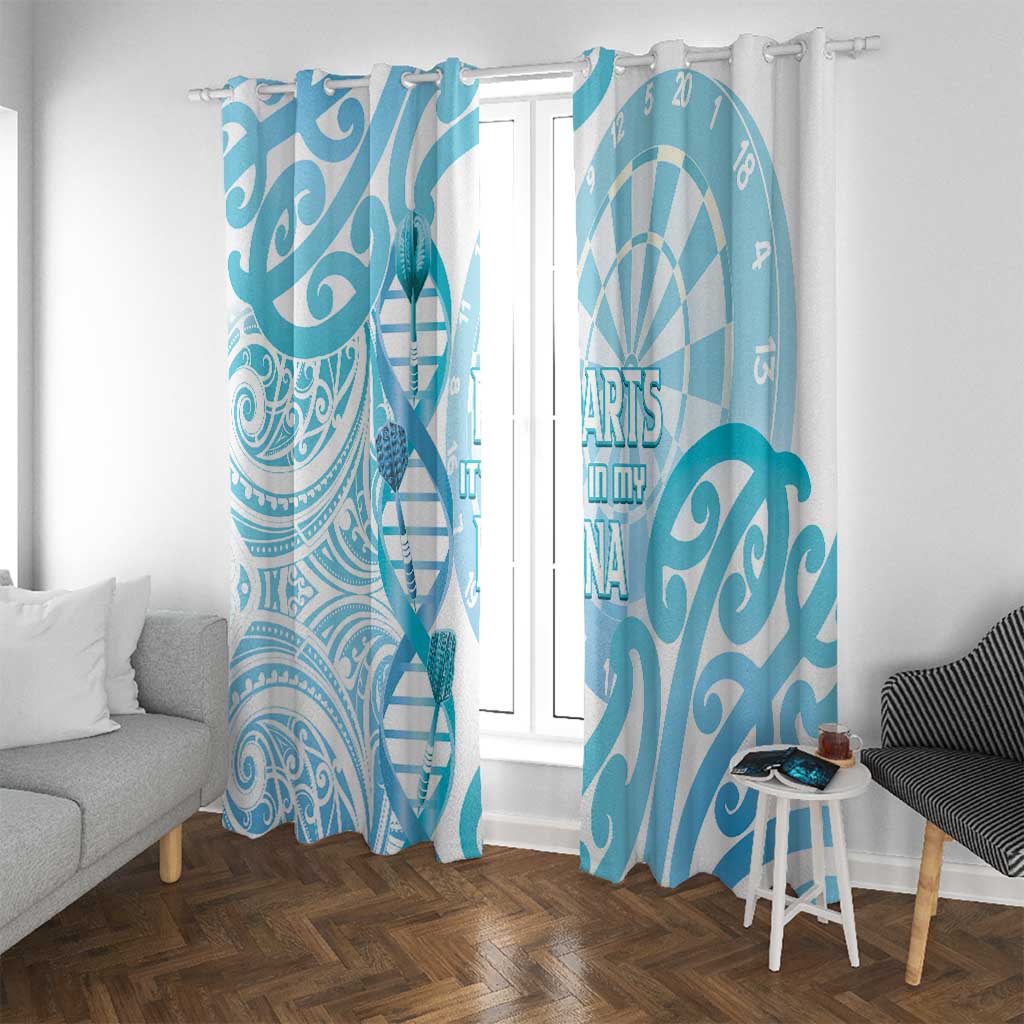 New Zealand Darts Window Curtain Aotearoa Maori Its In My DNA White LT14 With Grommets White - Polynesian Pride