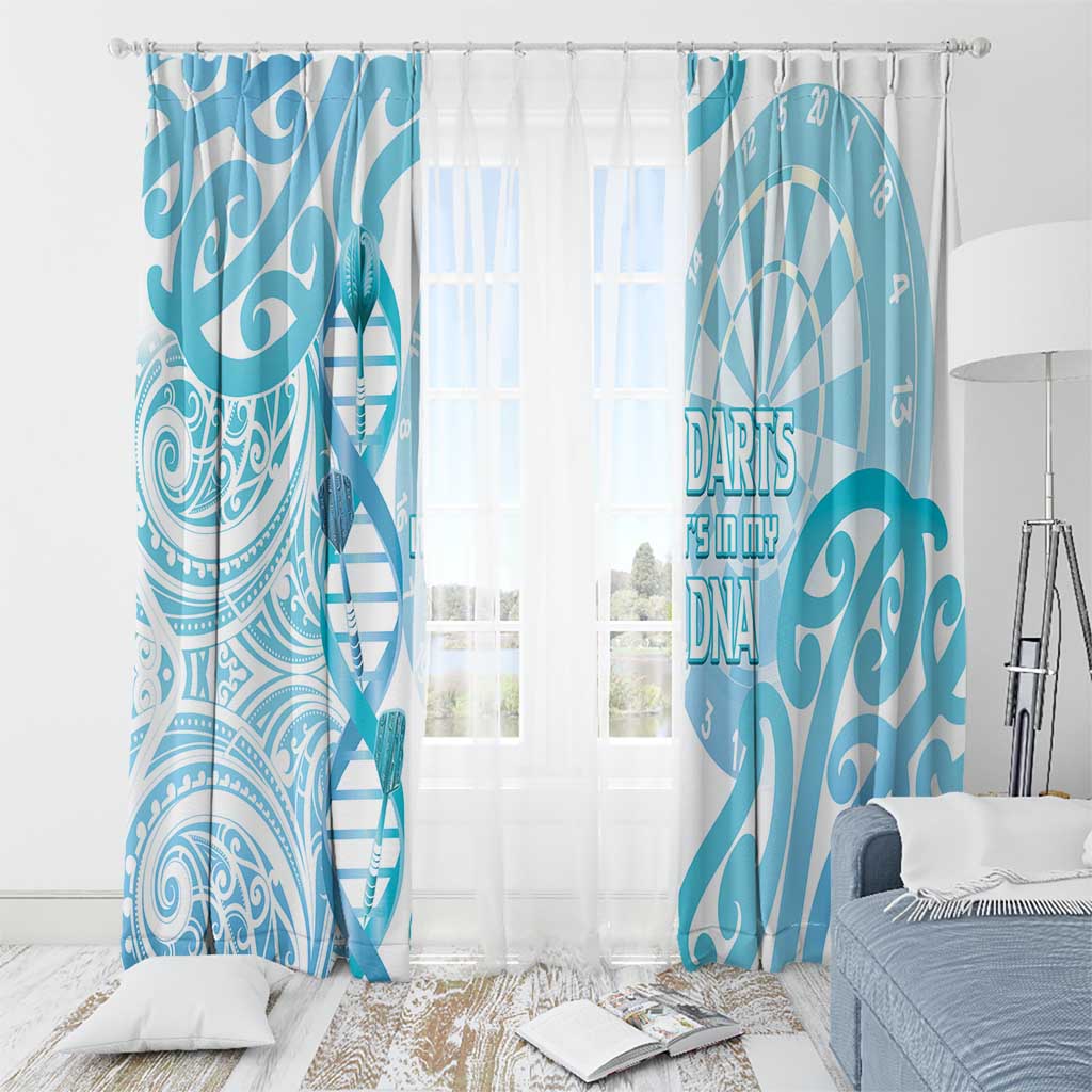 New Zealand Darts Window Curtain Aotearoa Maori Its In My DNA White LT14 - Polynesian Pride