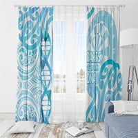 New Zealand Darts Window Curtain Aotearoa Maori Its In My DNA White LT14 - Polynesian Pride