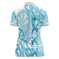Personalised New Zealand Darts Women Polo Shirt Aotearoa Maori Its In My DNA White LT14 - Polynesian Pride