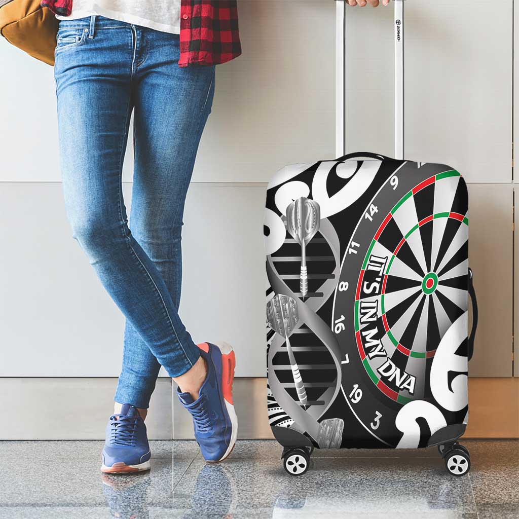 New Zealand Darts Luggage Cover Aotearoa Maori Its In My DNA Black LT14 - Polynesian Pride