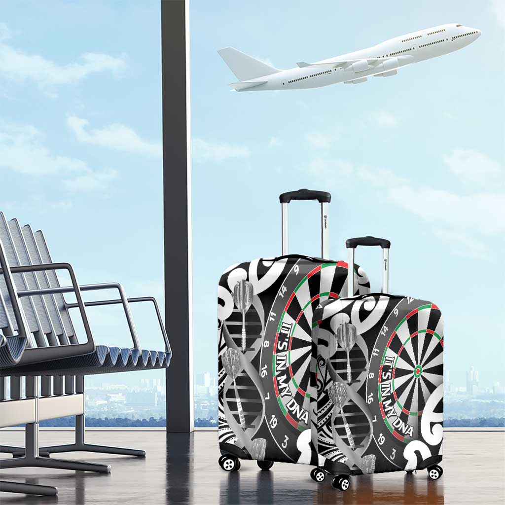 New Zealand Darts Luggage Cover Aotearoa Maori Its In My DNA Black LT14 - Polynesian Pride