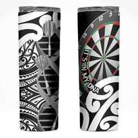 New Zealand Darts Skinny Tumbler Aotearoa Maori Its In My DNA Black LT14 Black - Polynesian Pride