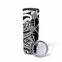 New Zealand Darts Skinny Tumbler Aotearoa Maori Its In My DNA Black LT14 - Polynesian Pride