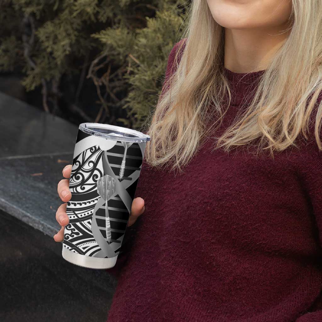 New Zealand Darts Tumbler Cup Aotearoa Maori Its In My DNA Black - Polynesian Pride