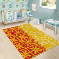 Kahili Quilt Hawaii Area Rug Tropical Flower Seamless Half Style LT14 - Polynesian Pride