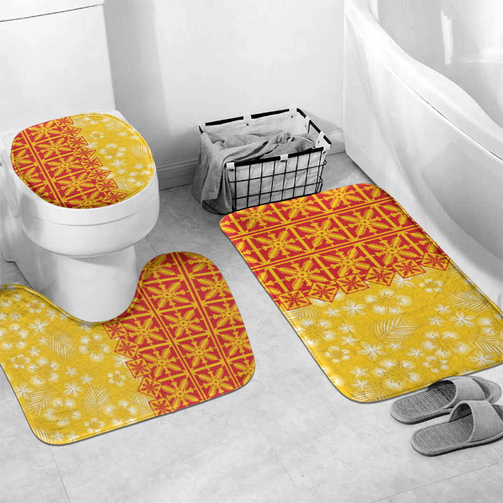 Kahili Quilt Hawaii Bathroom Set Tropical Flower Seamless Half Style