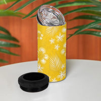 Kahili Quilt Hawaii 4 in 1 Can Cooler Tumbler Tropical Flower Seamless Half Style