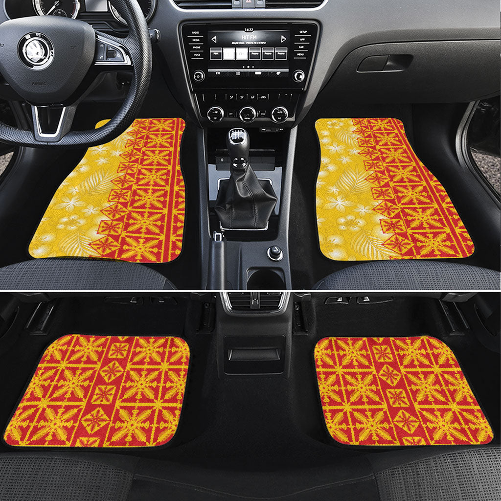Kahili Quilt Hawaii Car Mats Tropical Flower Seamless Half Style