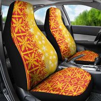 Kahili Quilt Hawaii Car Seat Cover Tropical Flower Seamless Half Style