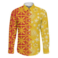 Kahili Quilt Hawaii Family Matching Summer Maxi Dress and Hawaiian Shirt Tropical Flower Seamless Half Style