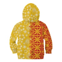 Kahili Quilt Hawaii Kid Hoodie Tropical Flower Seamless Half Style