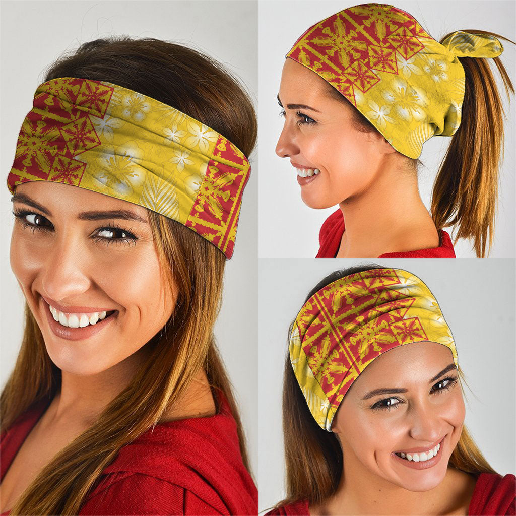 Kahili Quilt Hawaii Neck Gaiter Tropical Flower Seamless Half Style LT14 - Polynesian Pride