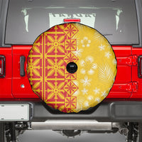 Kahili Quilt Hawaii Spare Tire Cover Tropical Flower Seamless Half Style