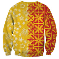 Kahili Quilt Hawaii Sweatshirt Tropical Flower Seamless Half Style