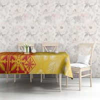 Kahili Quilt Hawaii Tablecloth Tropical Flower Seamless Half Style