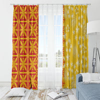 Kahili Quilt Hawaii Window Curtain Tropical Flower Seamless Half Style